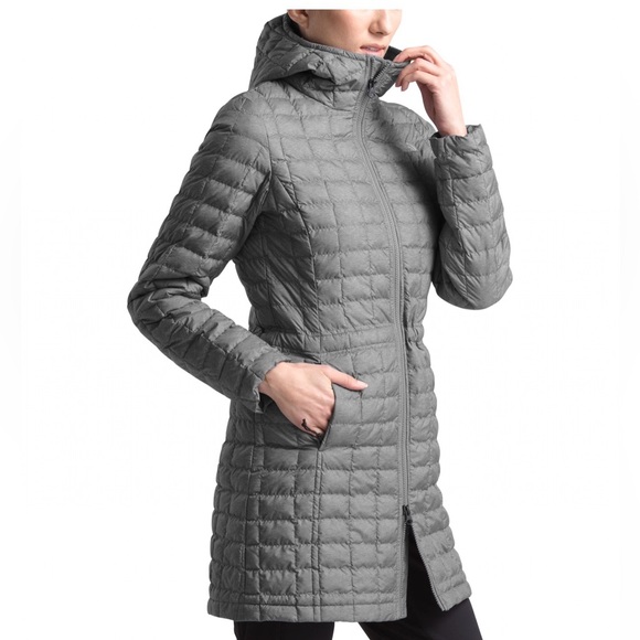 The North Face Women's Gray Thermoball Parka - Picture 2 of 7
